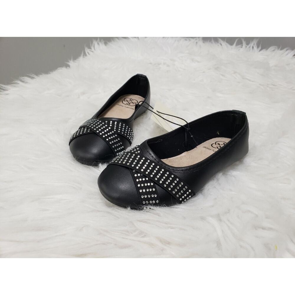 NEW‎ Daisy Fuentes Girls Slip On Flats Shoes Studded Vegan Leather Size 12